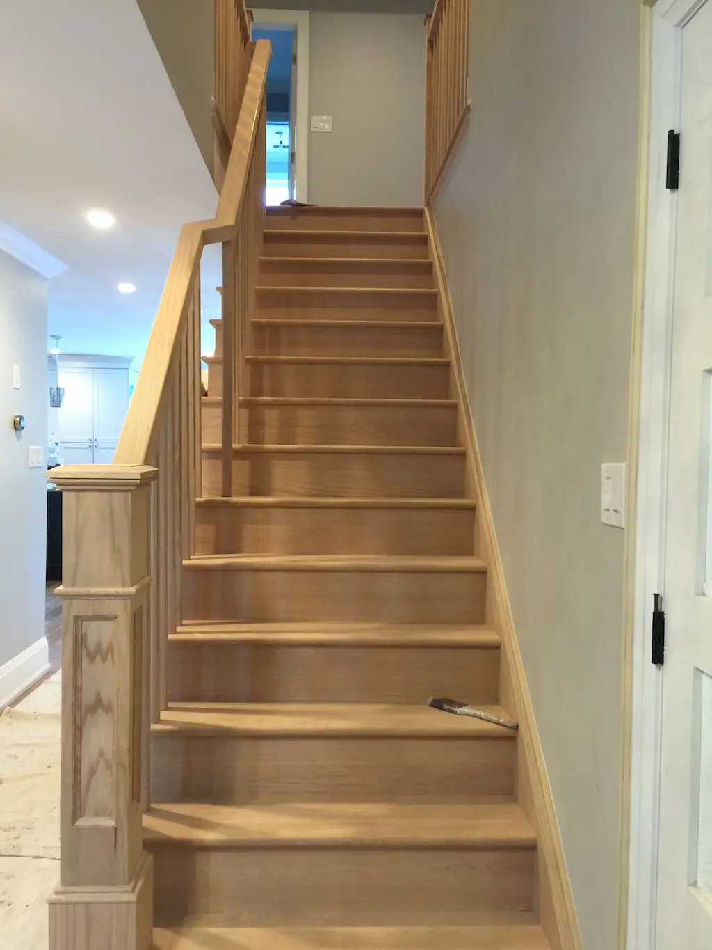 Staircase Staining and Painting, before