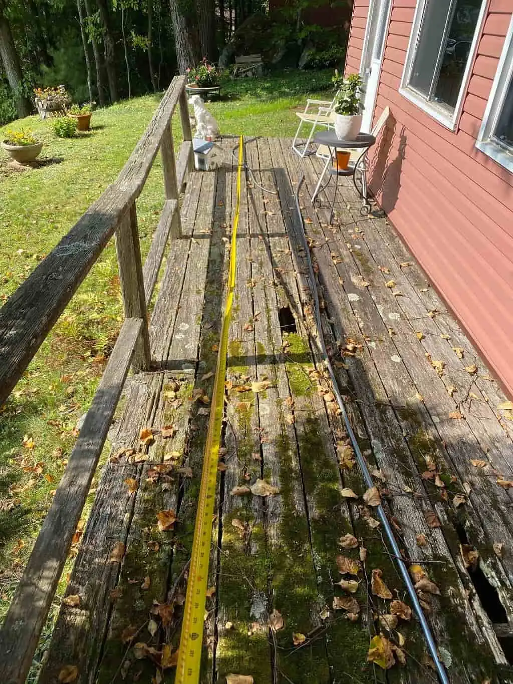 Replace Rotten Decking, before