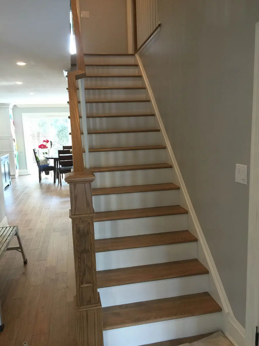 Staircase Staining and Painting, after