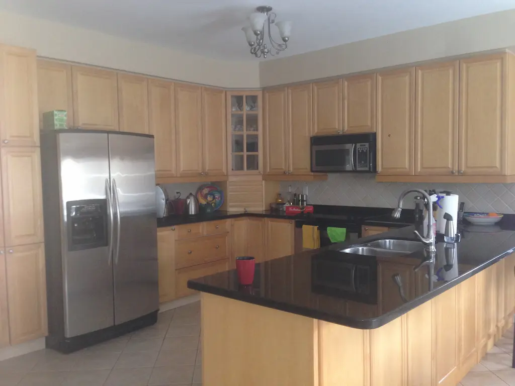 Kitchen Cabinet Painting, before