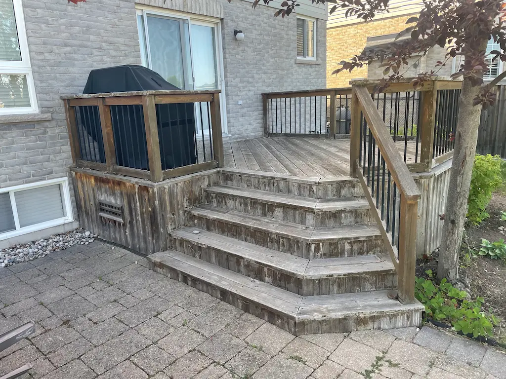 Deck Refinishing, before