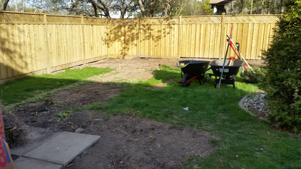 Sodding, before